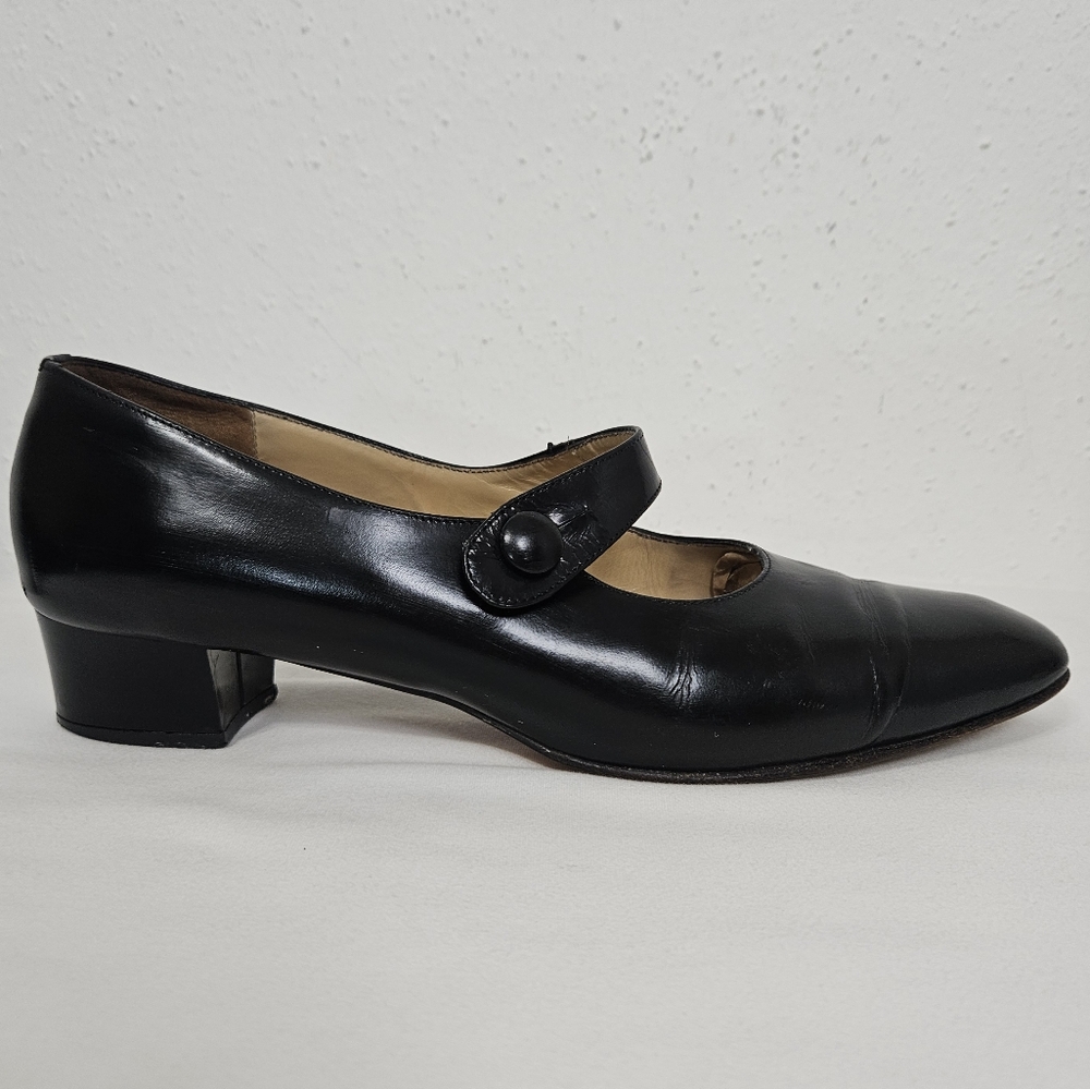 Ann Taylor Black Leather Mary Jane Pumps - Picture 2 of 14